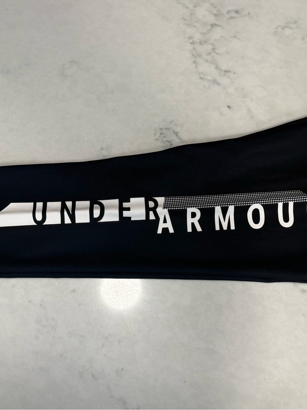 Under Armour Black Leggings with White Logo Graphic